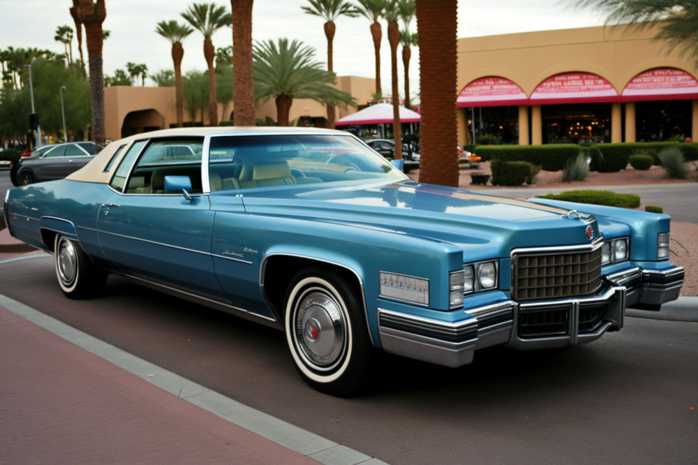 Canvas Wall Art -  Cadillac Eldorado 1975- B1530 - [120 x 80 cm]