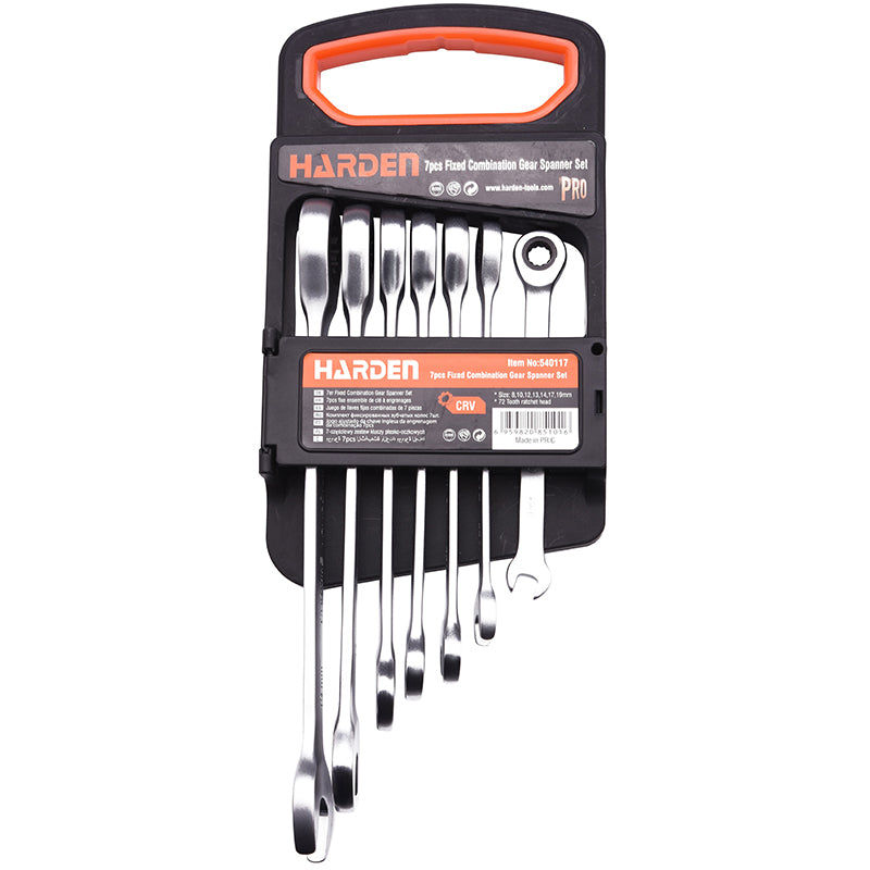 HARDEN 7 Piece Fixed Combination Gear Spanner Set