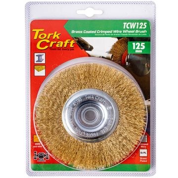 Wire Wheel Brush 125Mm X 14Mm X 16Mm Arbor With 1/2" Bush