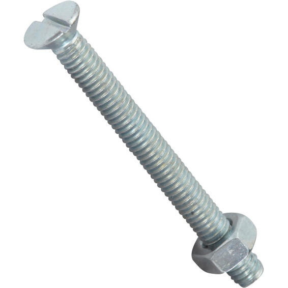 Machine screw and nut stainless steel 4.0x40mm 8pc standers