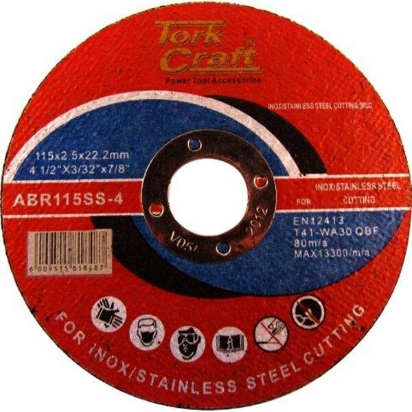 Cutting Disc Stainless Steel 115x2.5x22.22mm - 8 Pack