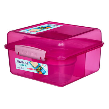 Sistema Lunch Cube Maxi With 1 Pot - Pink