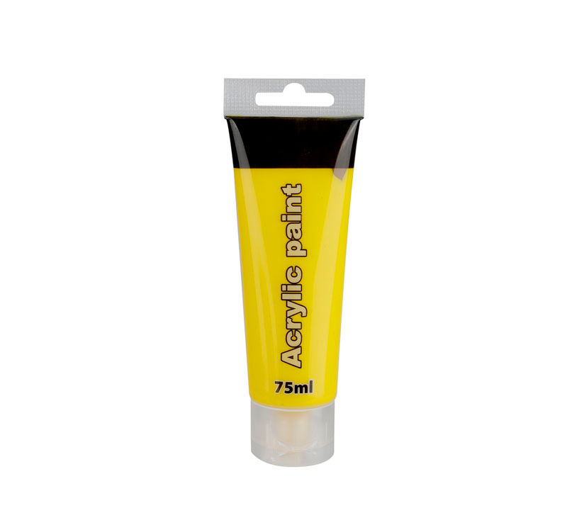 Acrylic Paint - Arts & Crafts - Tube - Yellow - 75ml - 24 Pack