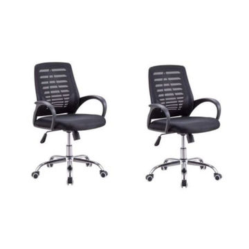 Office Chairs -Ergonomic Midback Pack of 2 –Black Colour