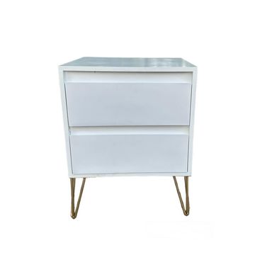 2 Drawer White Pedestal