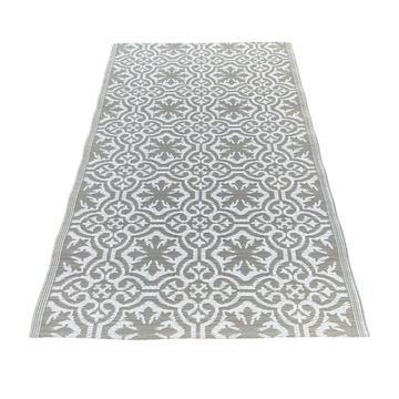 Rug It Up Indoor / Outdoor PVC Rug - Lucky Charms Light Grey & White - 200 x 120 cm
