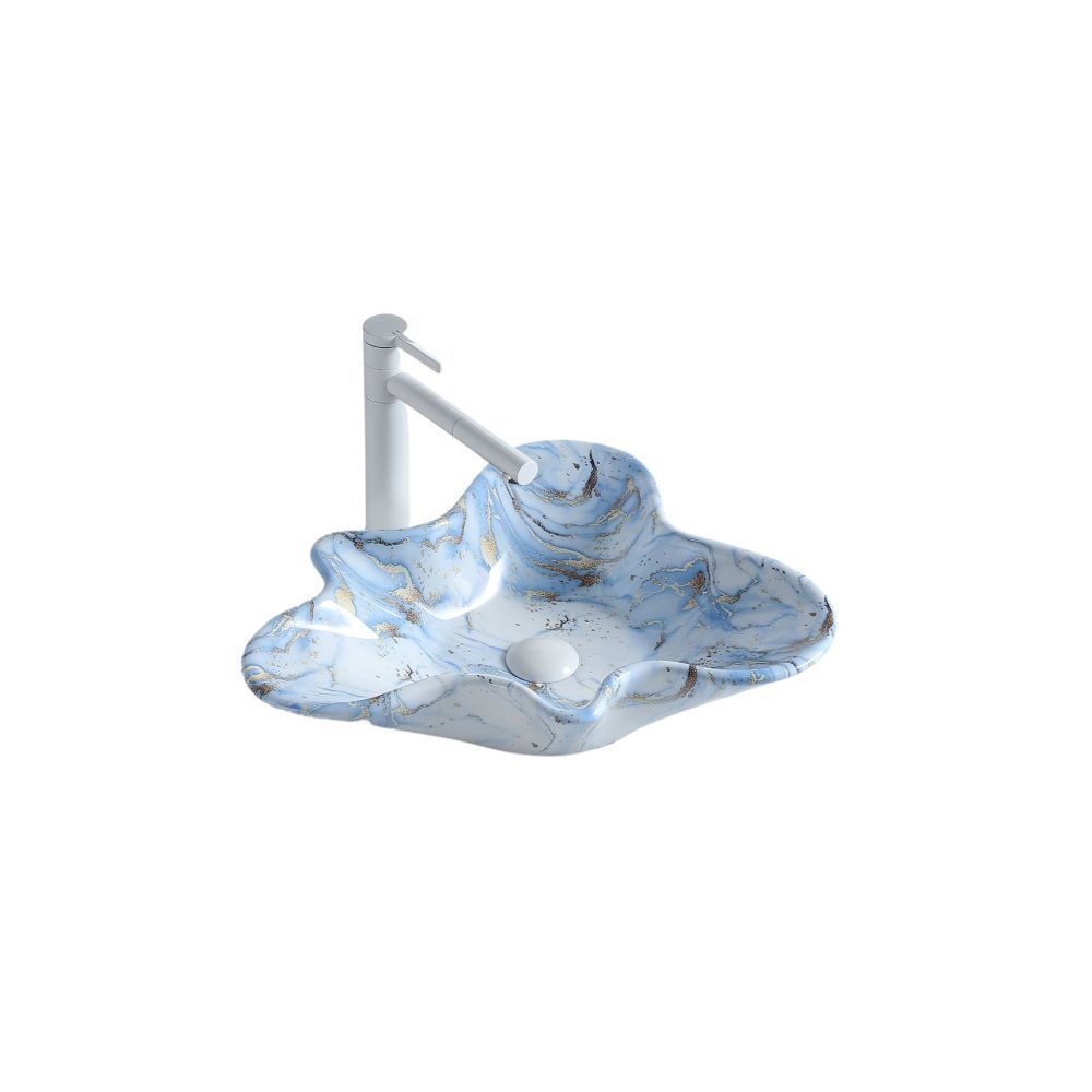 Counter top Ceramic Basin / table top - Bat Blue Marble
