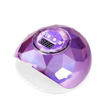 UV Lamp Nail Dryer Colorful Mirror Diamond Nail Lamp Nail LCD Display - Purple