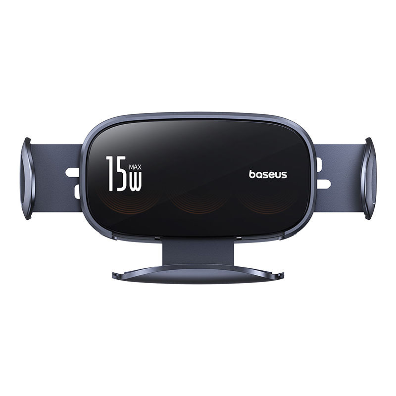 Baseus LightChaser Series Triple-Coil Wireless Charging Electric Car Mount - Cluster Black