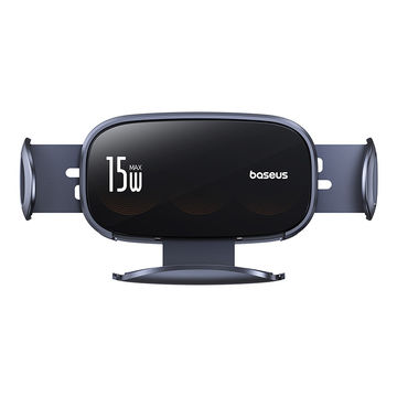Baseus LightChaser Series Triple-Coil Wireless Charging Electric Car Mount - Cluster Black
