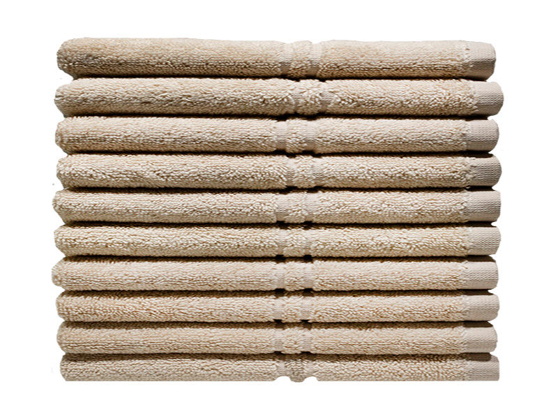 Bunty's Hotel Collection 600GSM 30x50cms Guest Towel - 10 Pc Pack - Tapioca