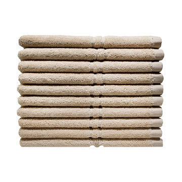 Bunty's Hotel Collection 600GSM 30x50cms Guest Towel - 10 Pc Pack - Tapioca