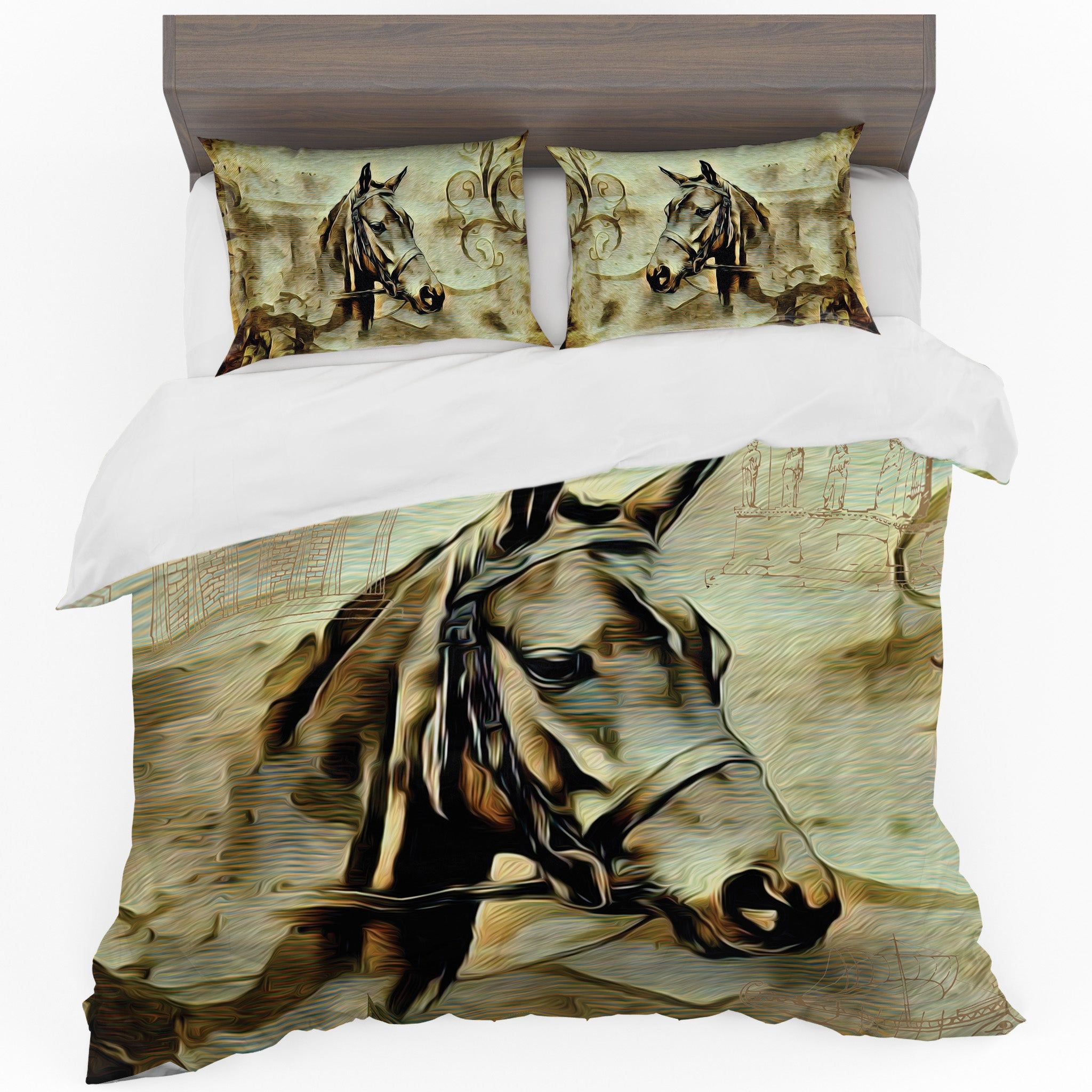 Abstract Painted Horse Duvet Cover Set King LEROY MERLIN South Africa