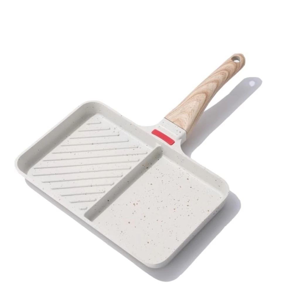 Double-hole frying pan