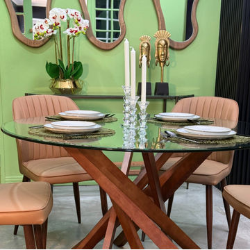 KC Furn -Tyra Walnut Dining Set