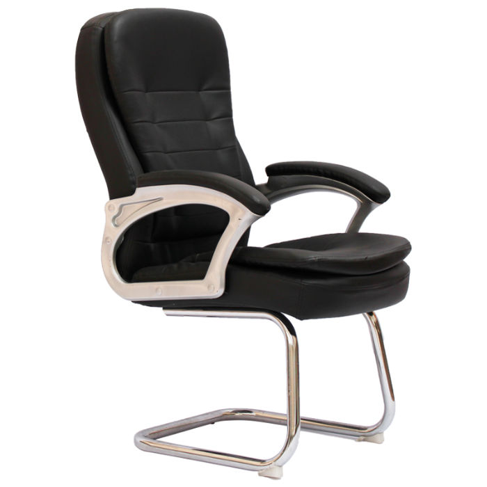 Office Chairs - Visitor PU Leather Finish - Black