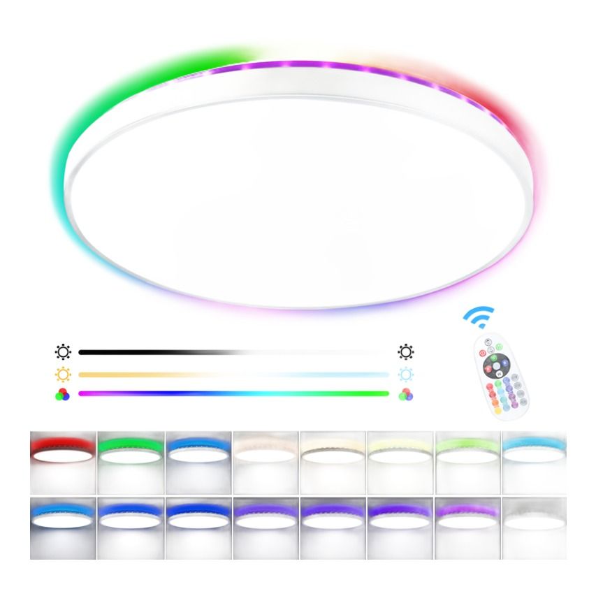 LED Ceiling Fitting with RGB Back