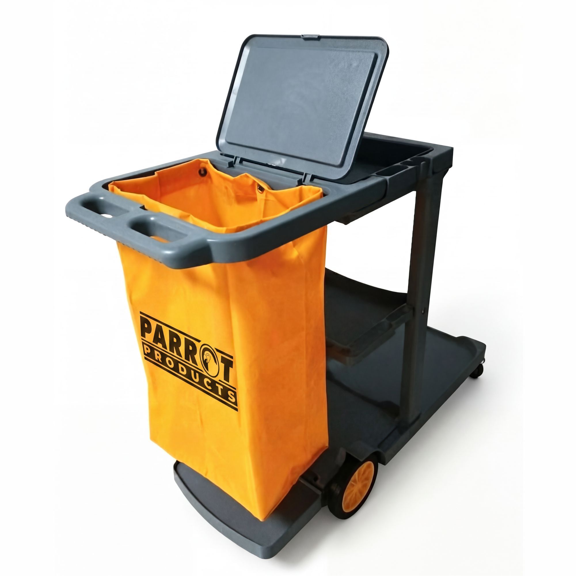 Econo Janitorial Trolley with Lid & 60L Waste Bag