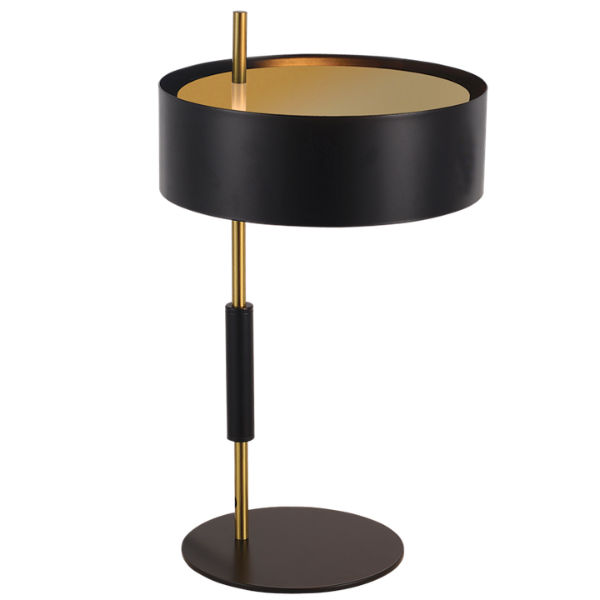 Noire Black & Gold Metal Table Lamp
