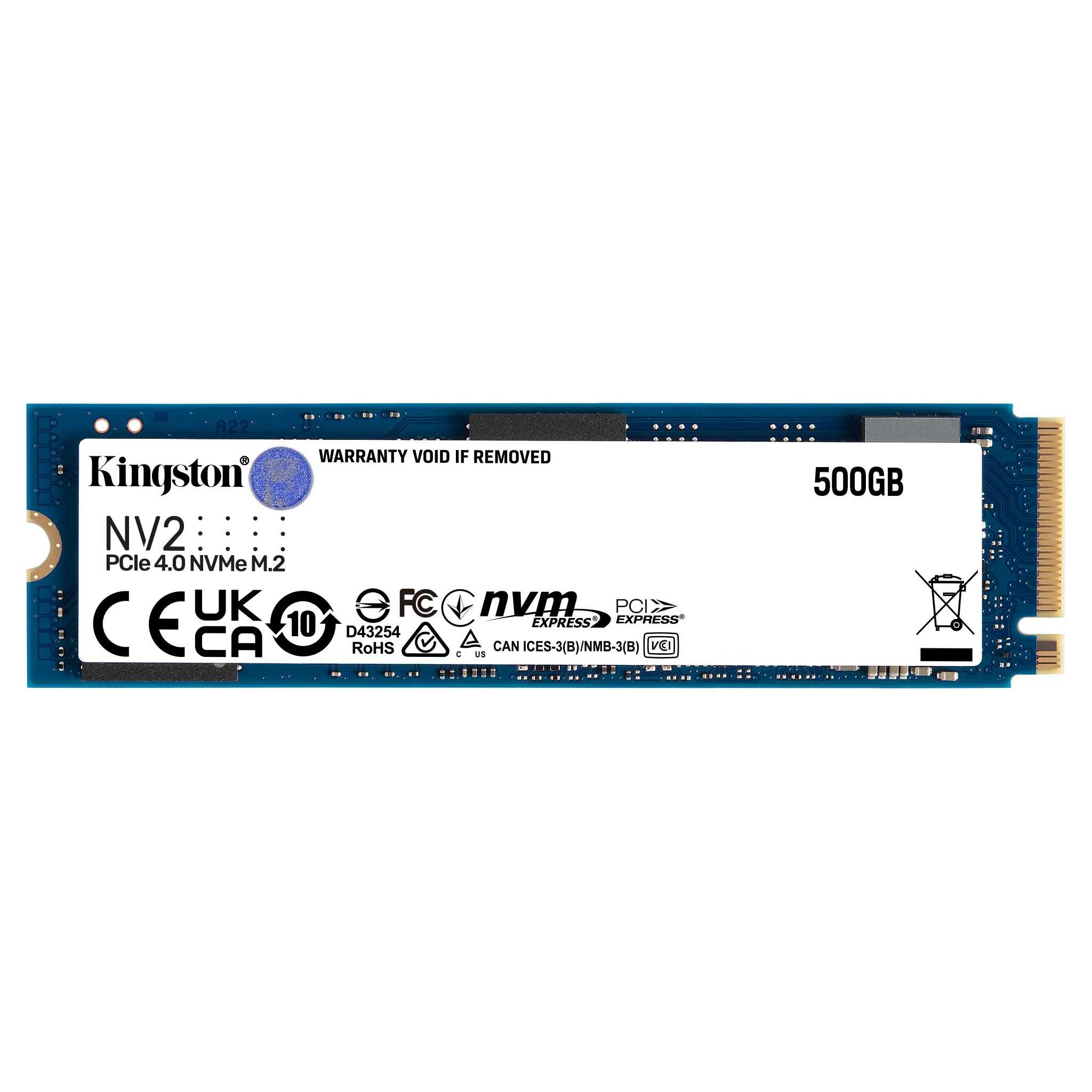 Kingston 500G Nv2 M.2 2280 Pcie 4.0 Nvme Ssd