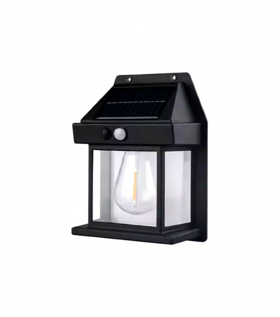 Solar Waterproof Outdoor Single Light Wall Lamp With Sensor