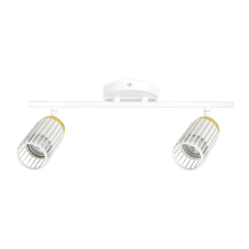 Zebbies Lighting Haven 2 Light White and Champagne Gold Spot Light