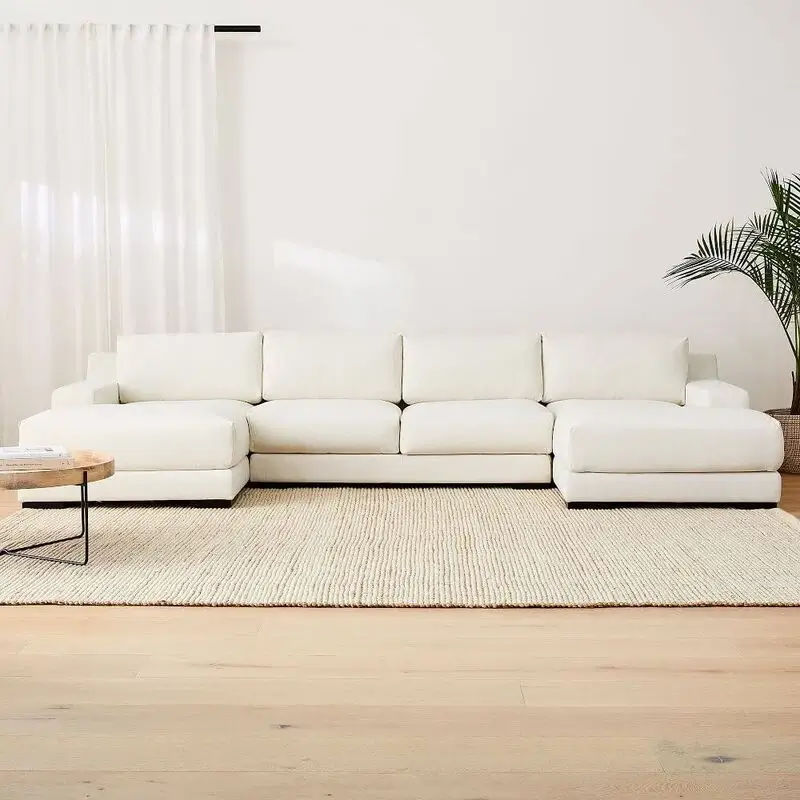 Piper U Shape Sofa-Linen Beige