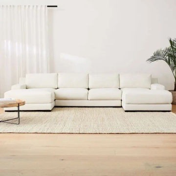 Piper U Shape Sofa-Linen Beige
