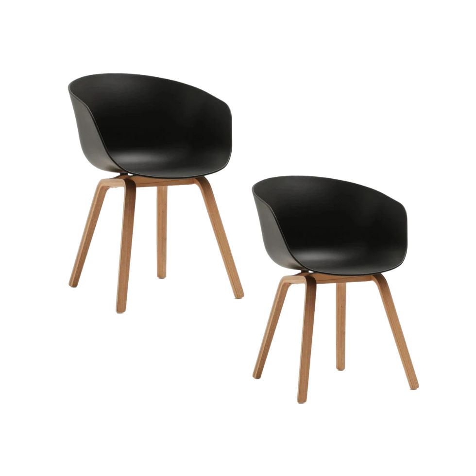 KCFurn-Capa Chair (Set of 2 BLACK)