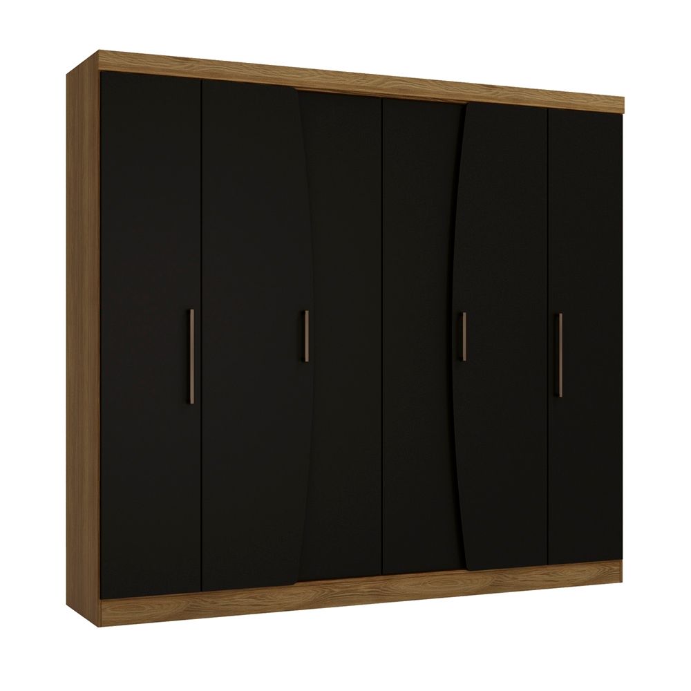 Fabiana 6 Door Wardrobe -Black