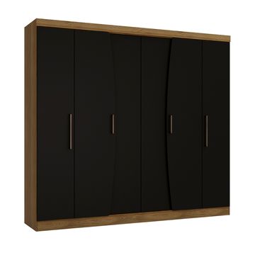 Fabiana 6 Door Wardrobe -Black