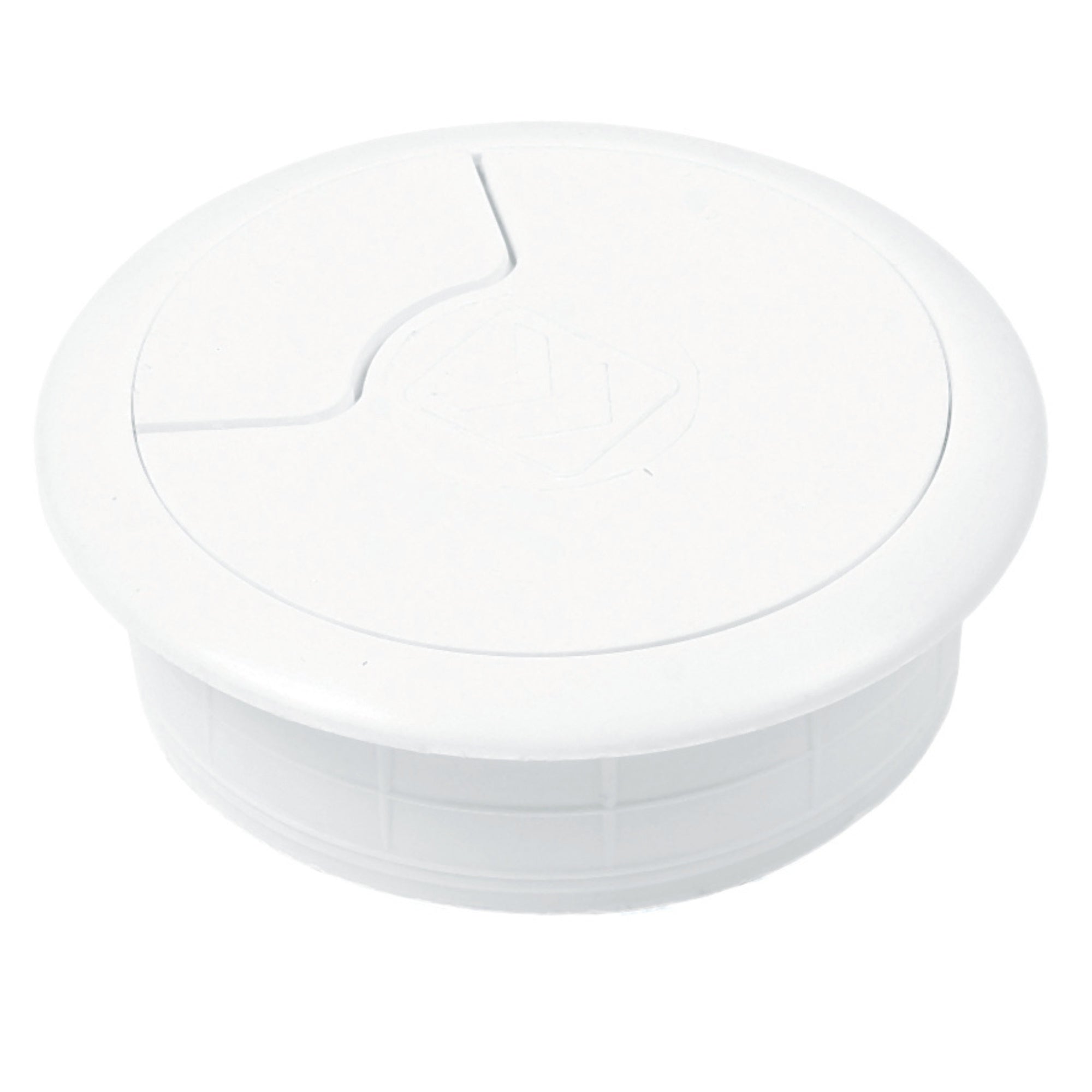 ROCO Round Cable Management Desk/Counter Port White 64mm