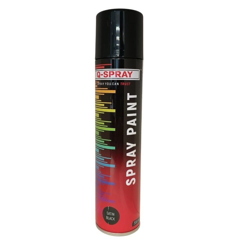 Paint Satin Black 300ml - 4 Pack
