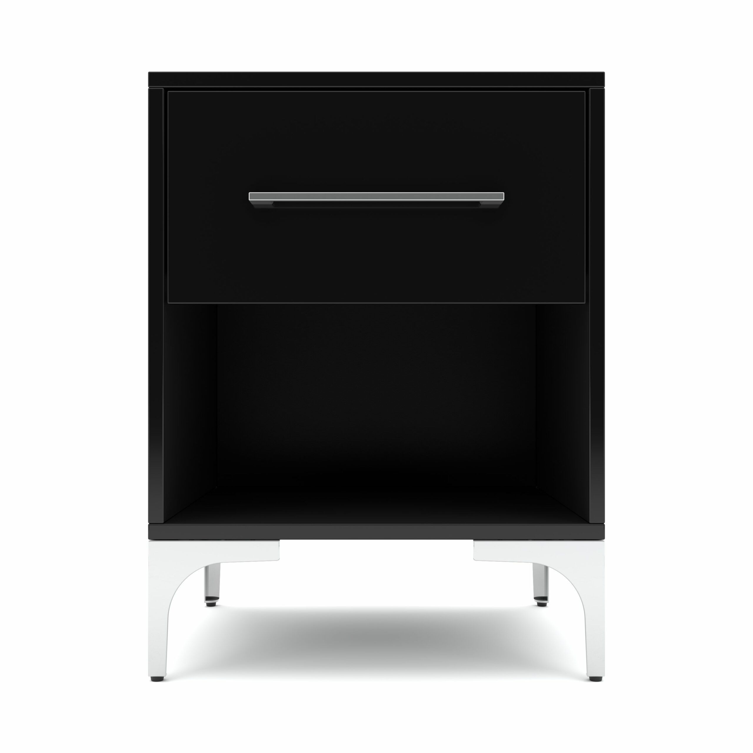 BAM! High Gloss One Drawer Bedside Table - Black