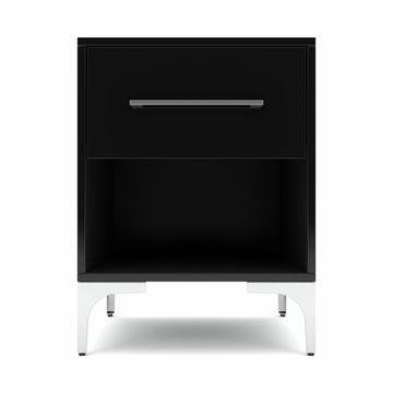 BAM! High Gloss One Drawer Bedside Table - Black