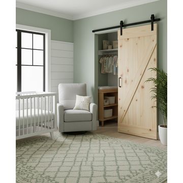 Z-Brace Plank Barn Door with Hardware Kit
