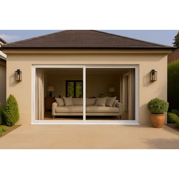 Kenzo - OX3021W - Aluminium Single Sliding Door 3.0mx2.1m White