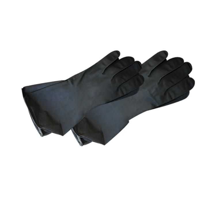 Glove PVC Builders Black Latex H\Duty 204mm - 4 Pack