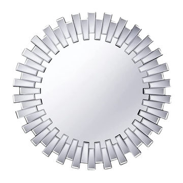 Luxury Design Round Geometric Wall Mounted Mirror - 90cm x 90cm
