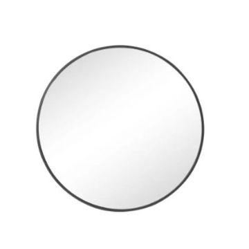 Black round mirror