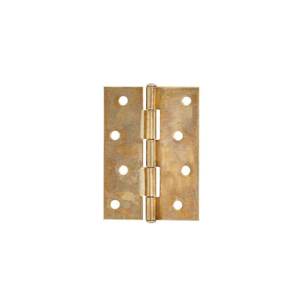 100mm Steel Butt Hinge Brass Plated Quantity:2