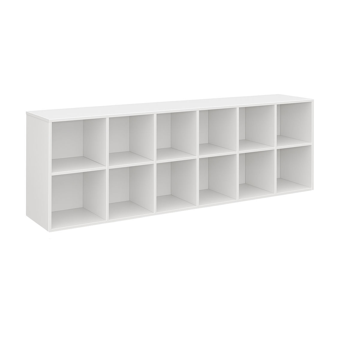 Modern 2x6 Storage Cabinet - 12-Cube Vertical Bookshelf for Home & Office