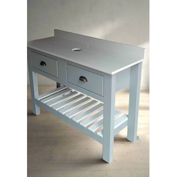 800mm Rustic Pine Vanity – 2 Door with Lower Storage Unit