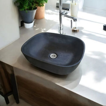 Aquadite Bespoke Black Concrete Basin/Sink 50x40x15.5cm
