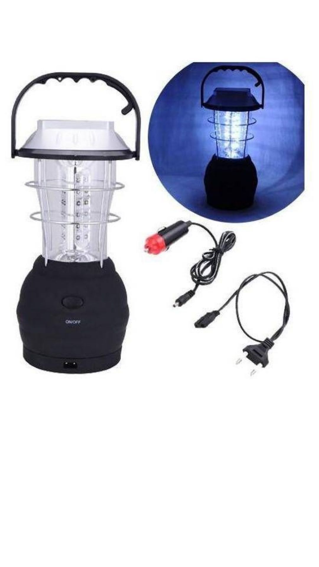Portable 36-LED Super Bright Hand Crank Solar LED Lantern