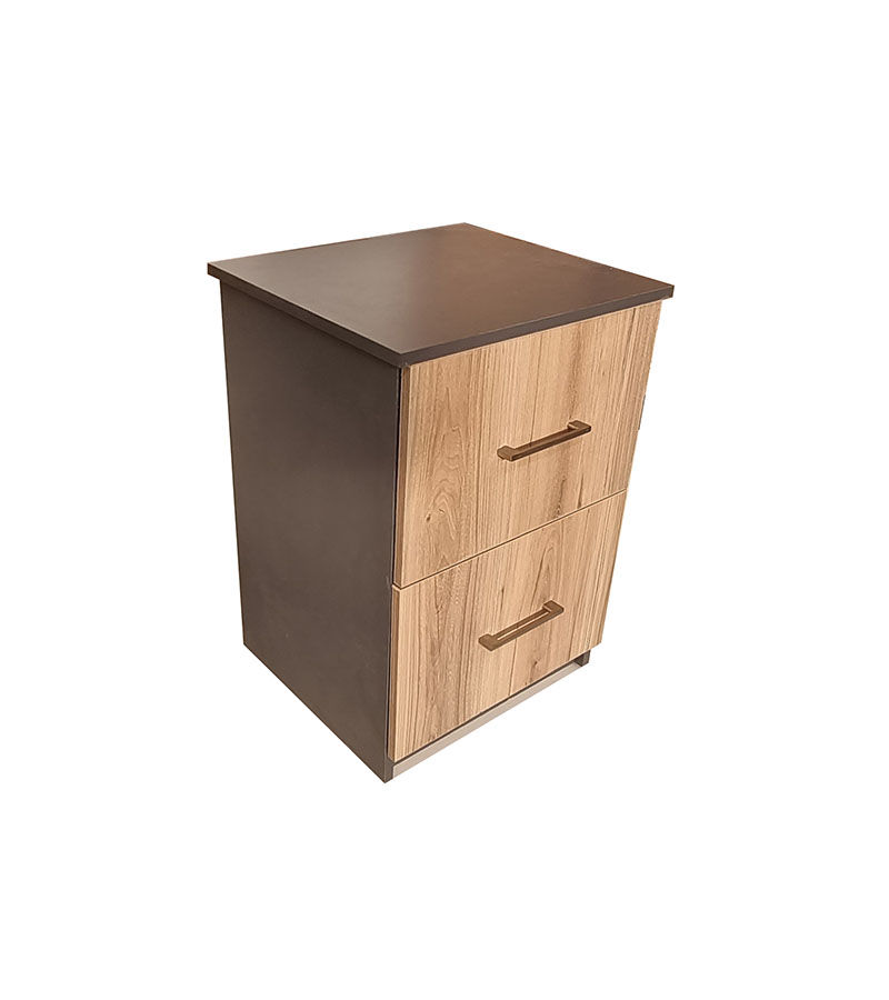 Cambridge 2 Drawer Pedestal - Storm Grey & Sahara
