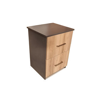 Cambridge 2 Drawer Pedestal - Storm Grey & Sahara