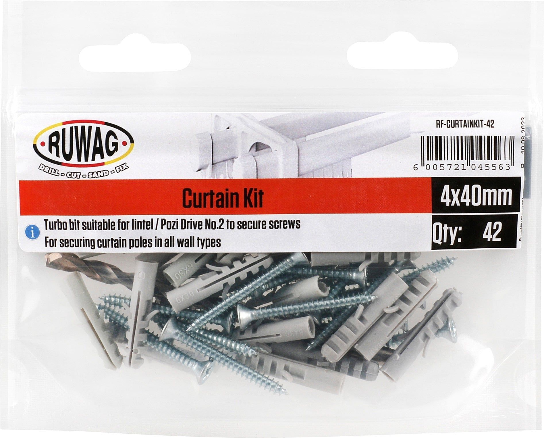 RUWAG  Curtain Kit 4 x 40mm