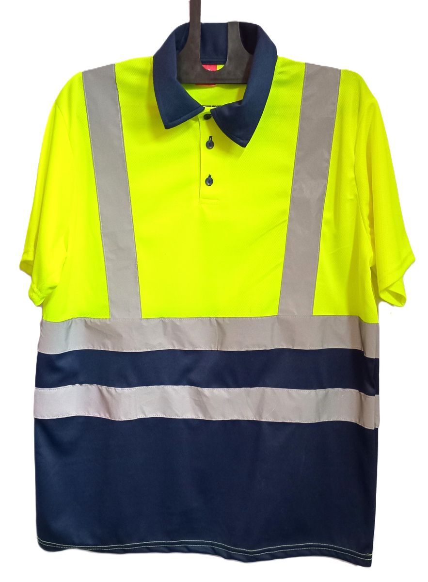 Work Shirt Two Tone with Reflective Tape Half Sleeves by Creative Combos - M