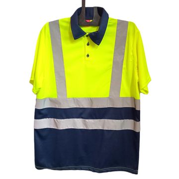 Work Shirt Two Tone with Reflective Tape Half Sleeves by Creative Combos - M